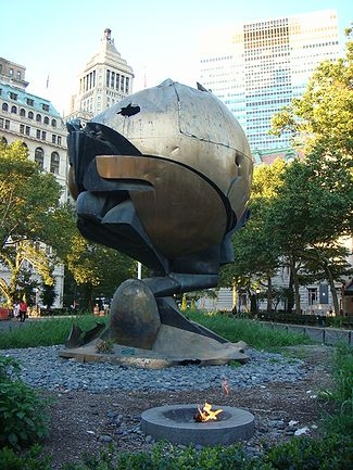 The Sphere today at Battery Point, where it forms a memorial