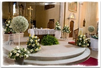 flowers in church