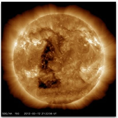 Triangle in the Sun discovered by NASA