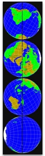 Gridline on the Planet showing exact line between Egypt and Easter Island