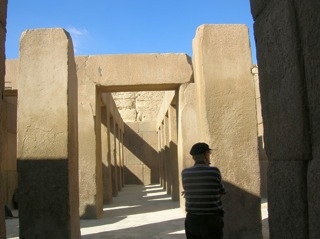 Entrance to temple through Sphinx