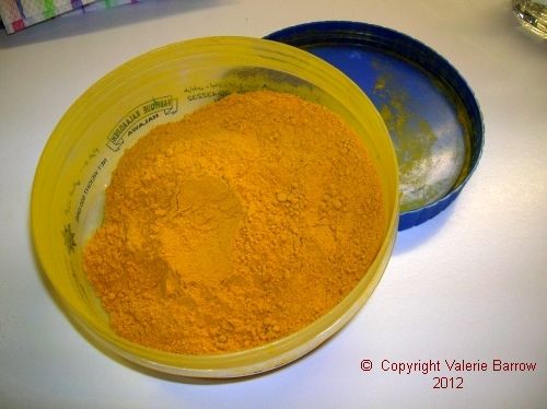 The bowl of turmeric